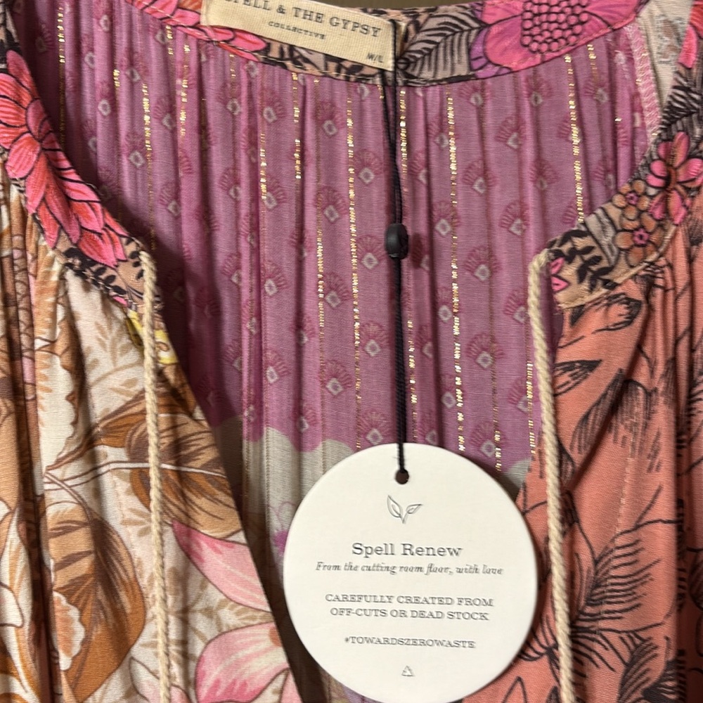 Spell Renew Patchwork Gown in Blush (size M/L) - Picture 4 of 6